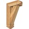 Ekena Millwork Traditional Arts and Crafts Rough Sawn Bracket w/ Offset Brace, Western Red Cedar, 6"W x 16"D x 24"H BKT0604X16X24TRA03RWR - alternate 1
